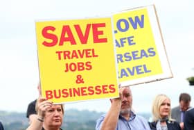 Travel agents in Northern Ireland are joining a day of protest across the UK over what they claim is a lack of government support.
Firms here also claim they have not yet received a grant of £10,000 in emergency support for the industry announced by The Executive Office in March.
Travel agents said their chances of doing business over the summer season were reduced when the Government announced Portugal would be joining the 'amber' list of countries to which holiday travel is not advised.