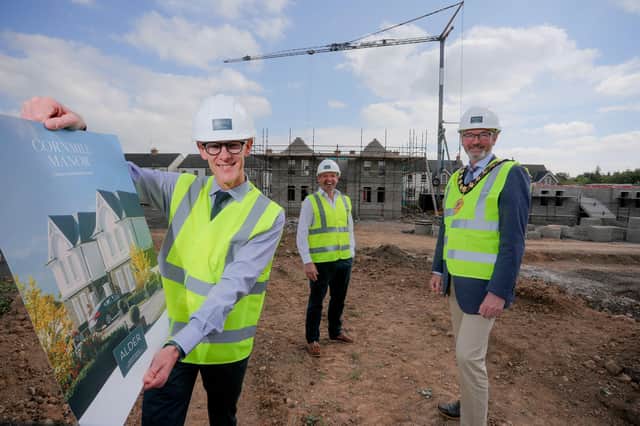 Charlie Lynn, Director at Lynn & Brewster, Connor Dinsmore, Managing Director at Alder Living and Mayor of Mid and East Antrim Borough Council, Councillor William McCaughey