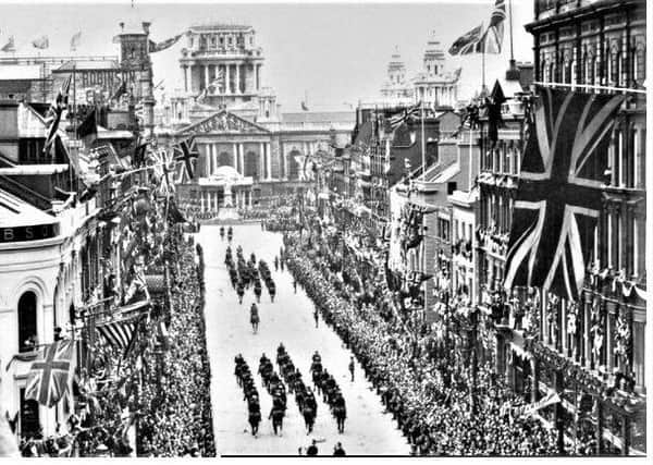 Huge crowds gathered to greet King George V in Belfast in 1921 (NATIONAL MUSEUMS NI, ULSTER MUSEUM COLLECTION)