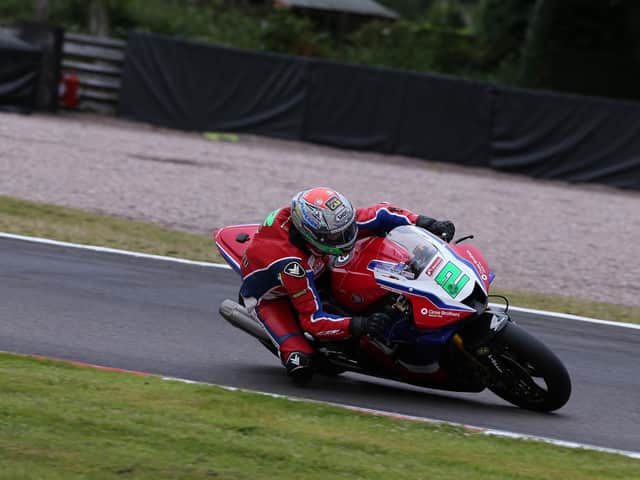 Glenn Irwin on the Honda Racing Fireblade at Oulton Park in Cheshire. Picture: David Yeomans.