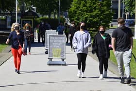 People arrive at the SSE Arena on Sunday with walk-in vaccinations starting for the first time for those aged 18 and over.
Picture By: Arthur Allison/Pacemaker.