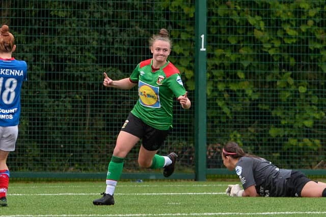 Kerry Beattie was on target for the Glens again
