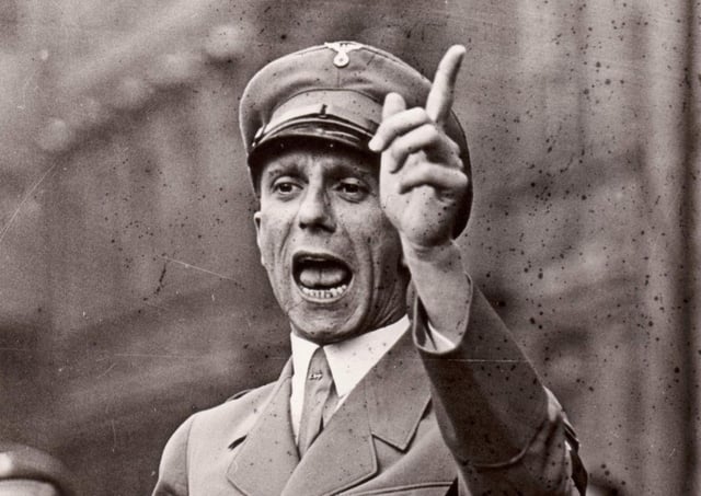 Nazi Propaganda Minister Joseph Goebbels as seen The Goebbels Experiment, a film by