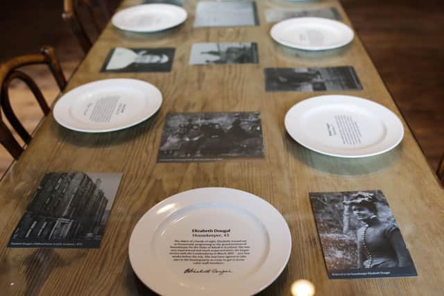 A table set out for those who drowned as part of the exhibition at Mount Stewart