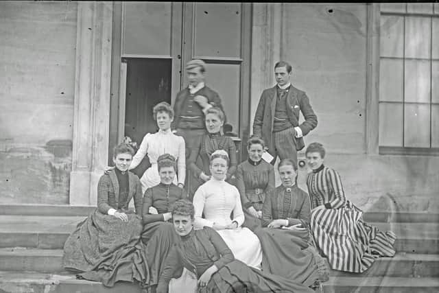 A photo believed to show Eliza Taunt (white dress centre) who was drowned in the sinking of the Mountstewart on Strangford Lough.