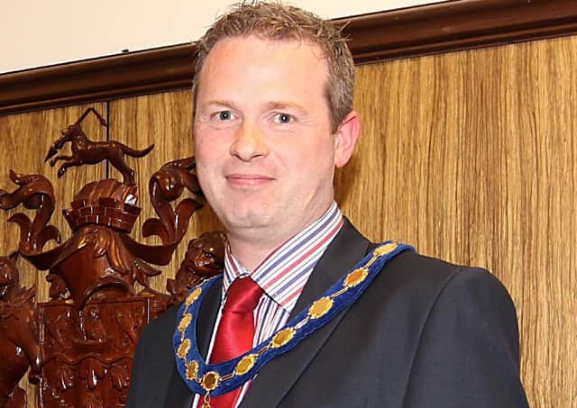 James McCorkell was Deputy Mayor of Limavady Borough in 2013 and Deputy Mayor of Causeway Coast and Glens Borough in 2016. INLV2213-355KDR