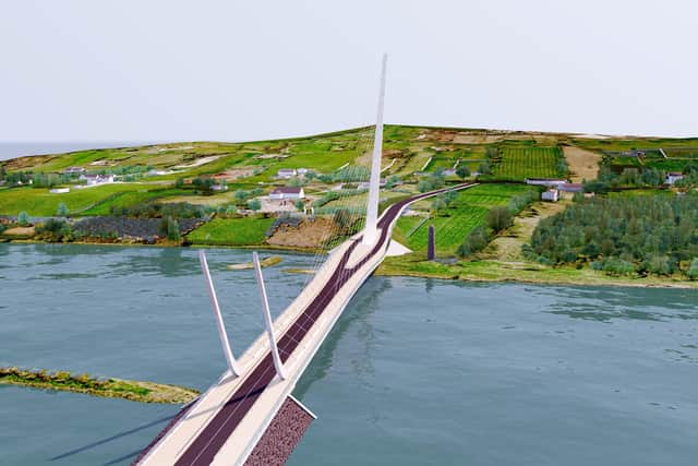 An artist's impression of the Narrow Water Bridge, from Louth County Council.