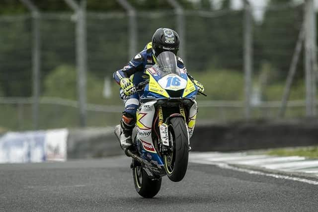 Mike Browne finished third and second in Sunday's Supersport race on the Burrows Engineering/RK Racing Yamaha at the Dunlop Masters Championship at Mondello Park.