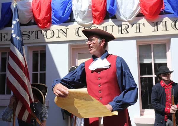 Events include a reading of the Declaration of Independence
