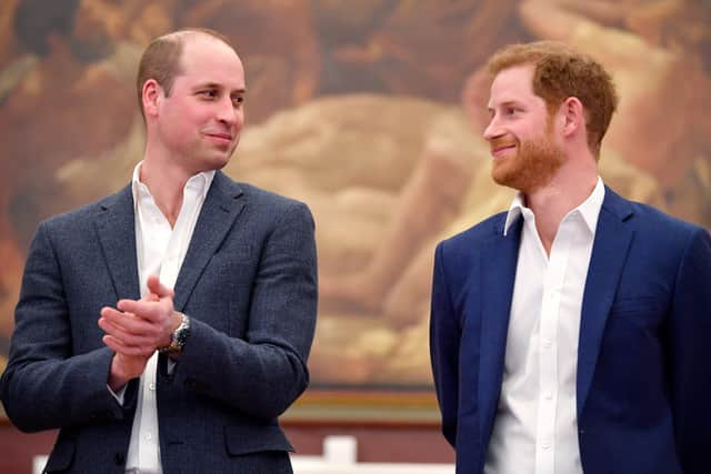 Prince William, Duke of Cambridge and Prince Harry attend the opening of the Greenhouse Sports Centre
