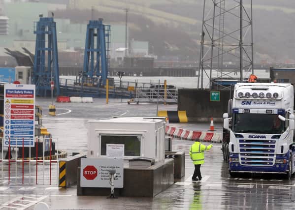 Larne Port. The prime minister first denied the Irish Sea border and latterly has denied that the Act of Union is partially repealed, even when his lawyers were arguing that in court
