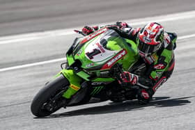 Kawasaki rider Jonathan Rea clinched a treble at Donington Park in 2019