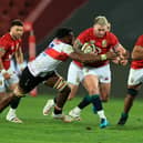Stuart Hogg charges upfield during the game against Sigma Lions