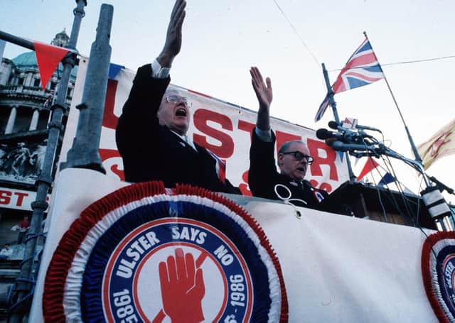 Anti-Anglo Irish Treaty protest in central Belfast, November 1986