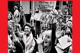 Jubilant unionist women hail the collapse of the Stormont government in 1974, thanks to loyalist protests against the Sunningdale Agreement, which was viewed as a major threat to NI's place in the UK