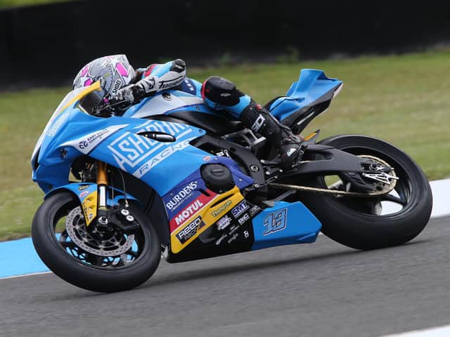 Lee Johnston on the Ashcourt Racing Yamaha at Knockhill in the British Supersport Sprint race. Picture: David Yeomans Photography.