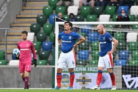 Linfield conceded two goals in the first half at Windsor Park