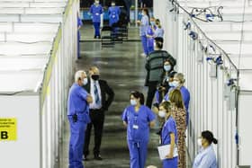 Nursing staff pictured at the SSE Arena.
