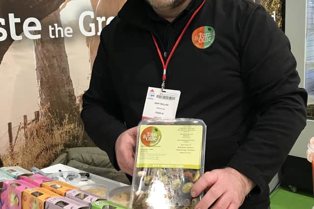 Shay Mullan of Tom and Ollie with some of the successful Oi Mezze packaged range