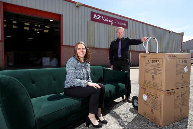 Lisa McAteer, Director at CBRE NI and Oliver Campbell, Store Manager at EZ Living Interiors