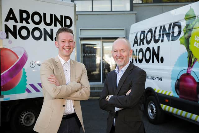 Around Noon CEO, Gareth Chambers and company Chairman, Howard Farquhar