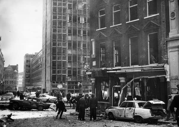 An bomb at the Old Bailey in London on March 8 1973, one of a number of IRA attacks to coincide with the referendum in Northern Ireland on staying in the UK