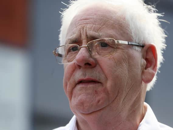 Michael Gallagher, who lost his son Aiden in the Omagh bombing, speaking to the media outside the Omagh support centre, after judge, Mr Justice Horner, recommended at Belfast High Court that the UK Government undertake a human rights compliant investigation into the bombing, and urged the Irish Government to do likewise, after finding there was a "real prospect" the Real IRA attack in 1998 could have been prevented.