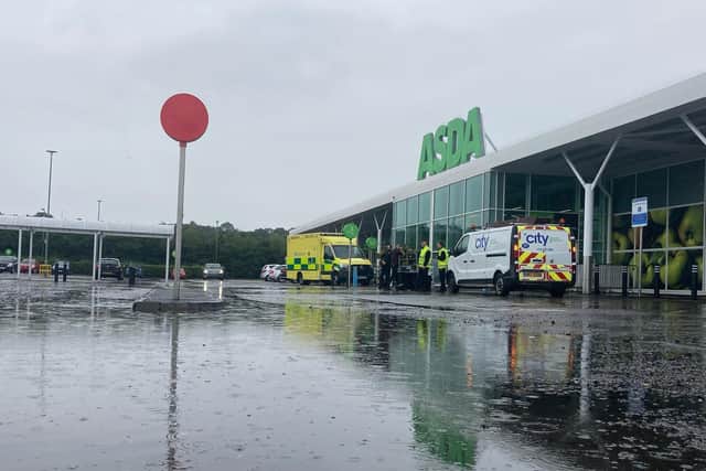 Asda in Ballyclare was forced to close after it flooded.