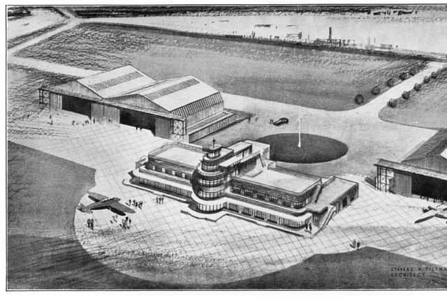 Photograph of Harbour Airport ‘as it will be’ in opening programme