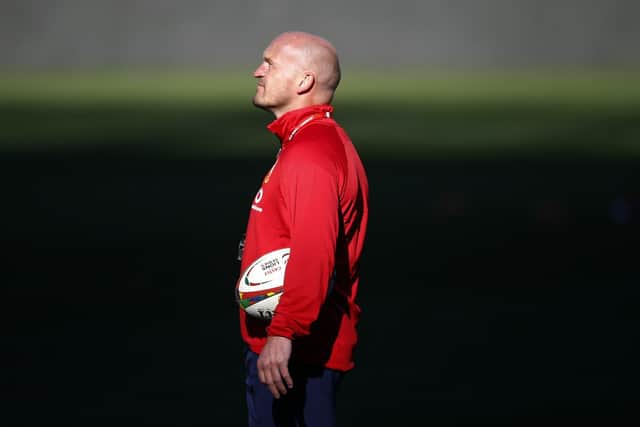 British & Irish Lions' coach Gregor Townsend during the captains run at the Cape Town Stadium