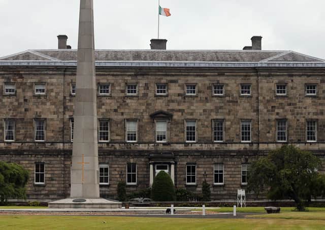Leinster House, Dublin, which houses the Dail. Ireland and other strong advocates of the protocol are supporting a breach of international obligations