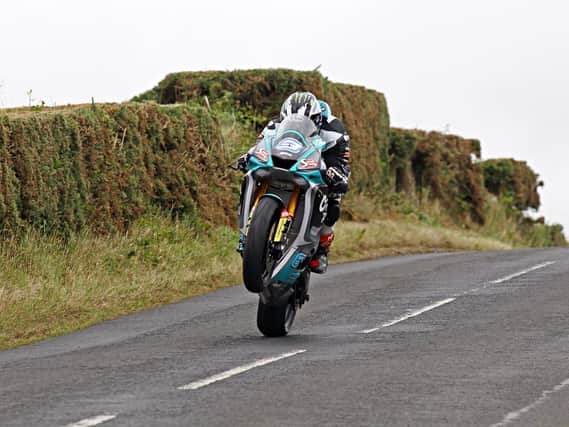 Michael Dunlop in action on his Yamaha R6 at the Armoy Road Races on Friday.