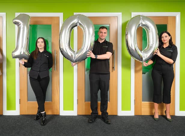 Connected Health Director Ryan Williams pictured at the launch of the '100 in 7' care worker recruitment drive with team members Erin Stacey, Darren McConnell and Emma McGowan