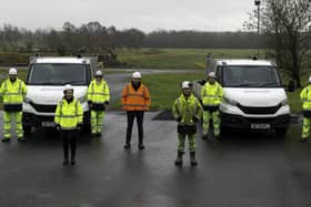 Pictured is Openreach Senior Contracts and Civils Manager James Burleigh alongside the Civil Engineering team