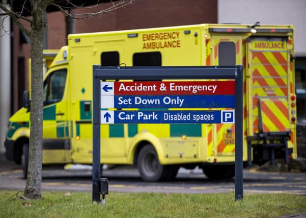 Signage for the accident and emergency (A&E) department at Causeway Hospital in Northern Ireland. Picture date: Monday January 18, 2021.