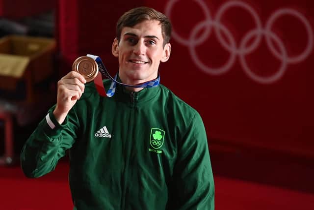 Aidan Walsh with his bronze medal