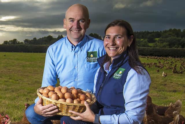 John and Eileen Hall, founders and owners of Cavanagh Free Range Eggs at Newtownbutler in Co Fermanagh