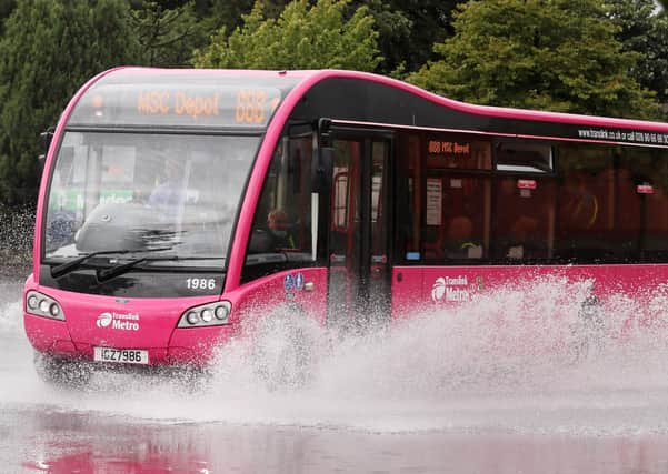Flooding in the docks area of Belfast on Friday. Picture by Jonathan Porter/PressEye