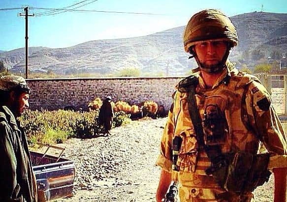 Doug Beattie while serving with the Royal Irish in Helmand Province.