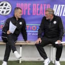 Managers Glen Hoddle and Joe Cole at the The BT Hope United match involving Northern Ireland teenagers. Photo by Pacemaker