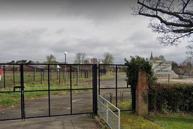Newtownabbey Community High School site. (Pic Google).