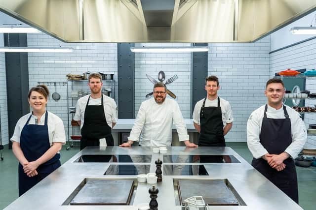 Gemma, left, with other participants in the Northern Ireland heat of Great British Menu