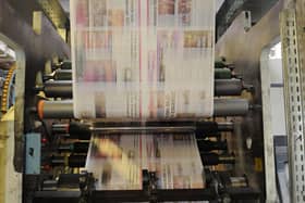 A newspaper is printed. Local papers like the News Letter are an antidote to the fake news peppering the internet and some TV broadcasts