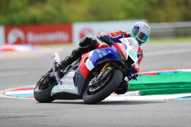 Honda Racing rider Glenn Irwin finished on the podium for the first time this season at Thruxton.