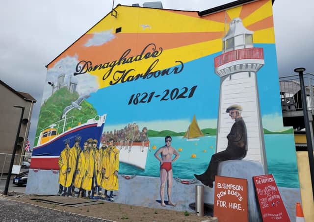 A mural celebrating the bicentenary of the harbour at Donaghadee, Co Down, Picture: Darryl Armitage