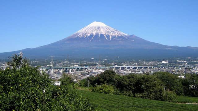 Dr Willis ‘got to the top’ of Mount Fuji, seen today from Fuji, Shizuoka