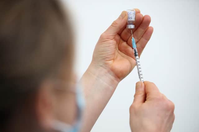 Pfizer/BioNTech Covid-19 vaccine being prepared.