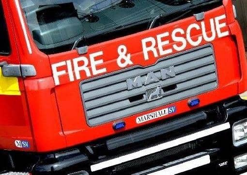 Firefighters faced difficult conditions at the farm
