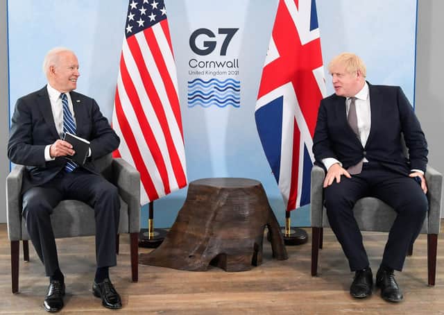 Irish republicans fawned over Joe Biden, see above with Boris Johnson at the G7 in Cornwall in June, and began to think he would press London for a border poll. But US isolationism and the shameful surrender in Afghanistan should shatter illusions of an interventionist approach to Ireland
