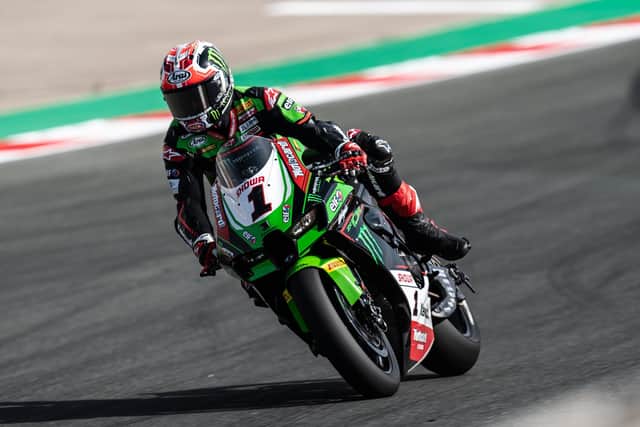 Jonathan Rea in action at Navarra in northern Spain.